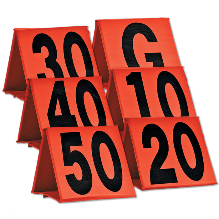Weighted Football Sideline Yard Markers Orange
