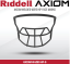 Riddell AXIOM Facemask - W-2BC-HP-S - Facemask Color: Scarlet