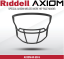 Riddell AXIOM Facemask - W-2B-S - Facemask Color: Black