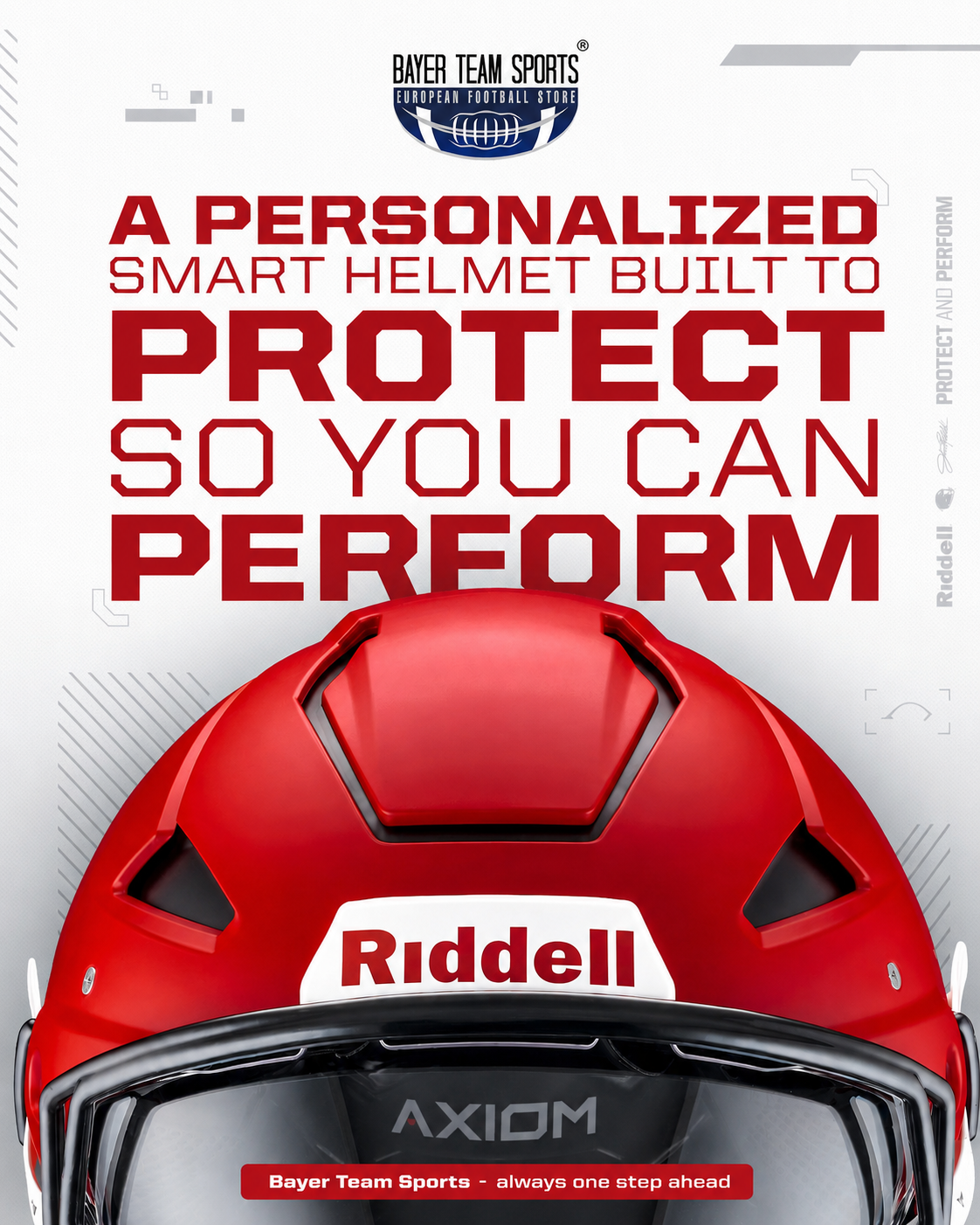 Riddell AXIOM TRU-FIT - 3D Scanning Technology :: Bayer Team Sports