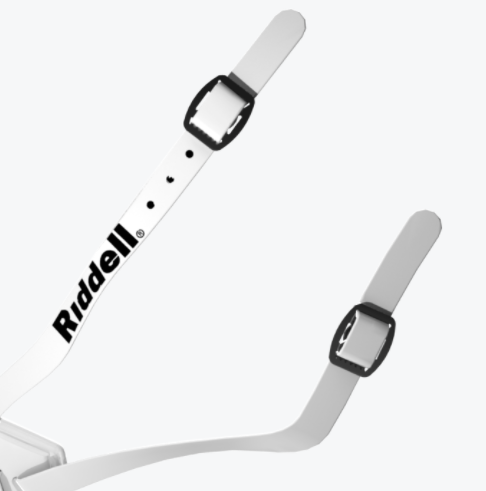 Riddell Hard Cup Chin Strap White - Chin Strap Size: Hard Cup Large