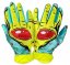 Battle "Alien" Cloaked Receiver Gloves - Velikost: Medium